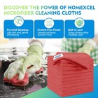 Red Microfiber Cleaning Cloth 12 Pack  12 5 X 12 5 Inch Microfiber Towels For 