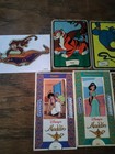Disney Aladdin Dannon  Cards Plus Stickers Vintage Aladdin Disney Stickers 