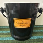 Black Metal Ice Bucket Champagne Veuve Clicquot Ponsardin A Reims France 2 Hdls 