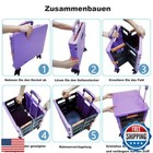Foldable Utility Cart Folding Portable Rolling Crate Handcart Shopping Trolle
