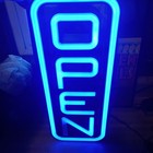 Green Light Spectrum Gli-1053 Led Multi-colored Vertical Open Sign 18x7 Tested