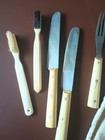 Reproduction Utensils And Tooth Brushes With Handmade Storage Bag 