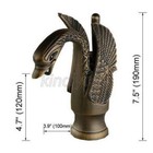 Antique Brass Swan Bathroom Sink Faucet Single Handle Basin Faucet Mixer Tap