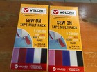  2 Packs  Nip Velcro Brand Sew On Tape Multipack 5 Colors 5x 18 In X 3 4 In 