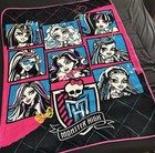 Monster High Doll Fleece Blanket Throw Mattel 45   x57    Black Pink Growlicious