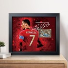Sufenvera Signed Cr7 Cristiano Ronaldo Framed Photo Collage 10 l X 8 w  Black