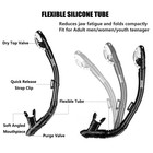 Dry Snorkel  Easy-breath Free Diving Snorkel For Snorkeling Scuba Diving Free   