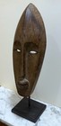 Vintage Lega People  bantu  Carved Wood Mask On Stand - From Congo