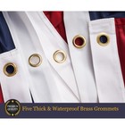 Homissor American Flag Bunting Flags Outdoor 4x8 Ft Us Pleated Fan Flag Embro   