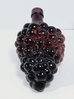 Vtg Purple Molded Glass Grape Cluster Wine Decanter  Made In France