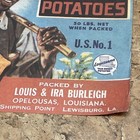 Original 1940 s Da Wabbit Brand Louisiana Sweet Potatoes Crate Label Yams Jd