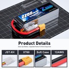 2x Zeee 11 1v 120c 3s Lipo Battery 2200mah Xt60 For Rc Airplane Fpv Drone Quad