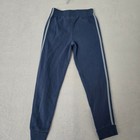 Adidas Kids Blue 3-stripe Fleece Jogger Sweatpants Size M 10 12