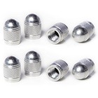 Series Silver Aluminum Valve Stem Caps  8 Pieces  Vc4
