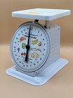 Vintage Mechanical 25lb Capacity Metal Kitchen Scale In White By American Family