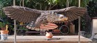 1970 s Catskills Original Carved   Painted Wooden Large 60   Bellamy Type Eagle