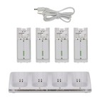 4 Rechargeable Batteries Charger Dock Station For Nintendo Wii Remote Controller