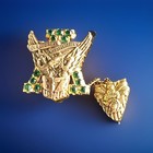 1987 United States Military Academy West Point Emerald 10k Gold Filled Pin 7 8 G