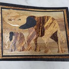 Vintage Banana Leaf Elephant And Rhino Painting Unframed Safari Wall Art