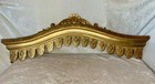 Antique Italian French Corniche  Gold Gilded Wood  1800   s Curtain Bed Crown 29   