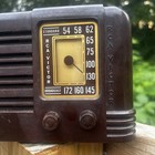 Vtg Rca Model 9tx21 Bakelite Tabletop Tube Am Radio For Parts Or Restoration 