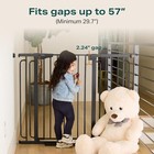 Cumbor 29 7-57  Extra-wide Baby Dog Cat Safety Gate 36 -tall Award-winning Black