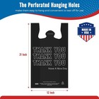 1000 Black Thank You T-shirt Bags 12  X 6 5  X 21  Plastic Grocery Shopping Bags