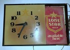 Illuminated Lone Star Beer Clock Rare Light Texas As-is