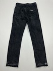 Chrome Hearts Men   s Black Denim Jeans Embroidered Cross Logo Size 31