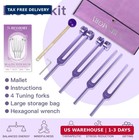 Tuning Forks For Healing Set  128hz  136hz  256hz  384hz   Purple