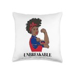 Haiti Haitian Flag Day Proud Ayiti Woman Unbreakable Throw Pillow 16x16