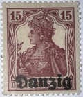 Travelstamps- 1920 Germany Occ poland   Danzig Mi 3 Mint  Og Hinged