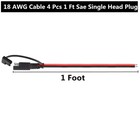 4 Pc12v Sae Quick Disconnect Extension Cable With Dc 4 Count  pack Of 1  