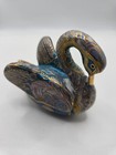 Vintage Cloisonne Blue Swan Figurine