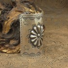 Sterling Silver Concho-style Stamped Hair Cuff 