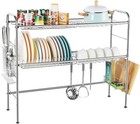 2-tier Over The Sink Dish Drying Rack Stainless Steel Drainer Kitchen Organizer