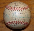 Autographed 1950 San Francisco Seals   Oakland Oaks Pcl Baseball  Happy Chandler
