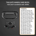 Tailgate Handle Latch   Bezel Trim With Rod Clip Fits Chevy Silverado Gmc Sierra