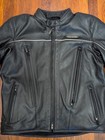 Harley Davidson Fxrg Leather Motorcycle Jacket Armored Vented 98518-09vm - Large