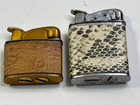 2 Evans Spitfire Leather Wrap Lighters