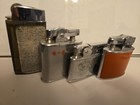Vintage Cigarette Lighters 4 Lot Vulcan Omega Vu-tane Scripto Japan Aji-no-moto