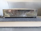 Antique Art Nouveau Silver Glove Box James W Tufts 12 In  Quadruplesilver Plate