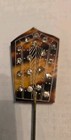 Vintage Art Deco Jabot Pin tortoise Shell Acrylic rhinestones