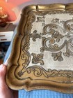 Italian Florentine Gold Gilt Vintage Nesting Table 22    Tall 16 Wide X 12 Deep