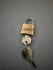 Coach Mini Padlock With Keys  Brass Tone Lock