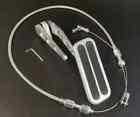 Universal Street Hot Rod Aluminum Gas Pedal   24  Ss Throttle Cable   Spring Set
