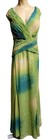 Ashro Beaded Wrap Watercolor  Formal Wedding Party Dress Womens Sz 25