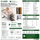 Semphis 3-in-1 Baby Bassinet Bedside Sleeper W  Rocking Mode  Gray