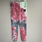 Nwt Wildfox Tie-dye Slim Leg Sweatpants W  Banded Waist Pockets Elastic Cuffs M