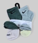 Nike Boys Socks Ankle Cushion Dri Fit School Everyday 6 Pair Shoe Size 10c-3y 